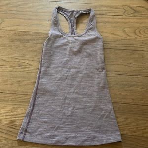 purple striped, lululemon tank, size 2